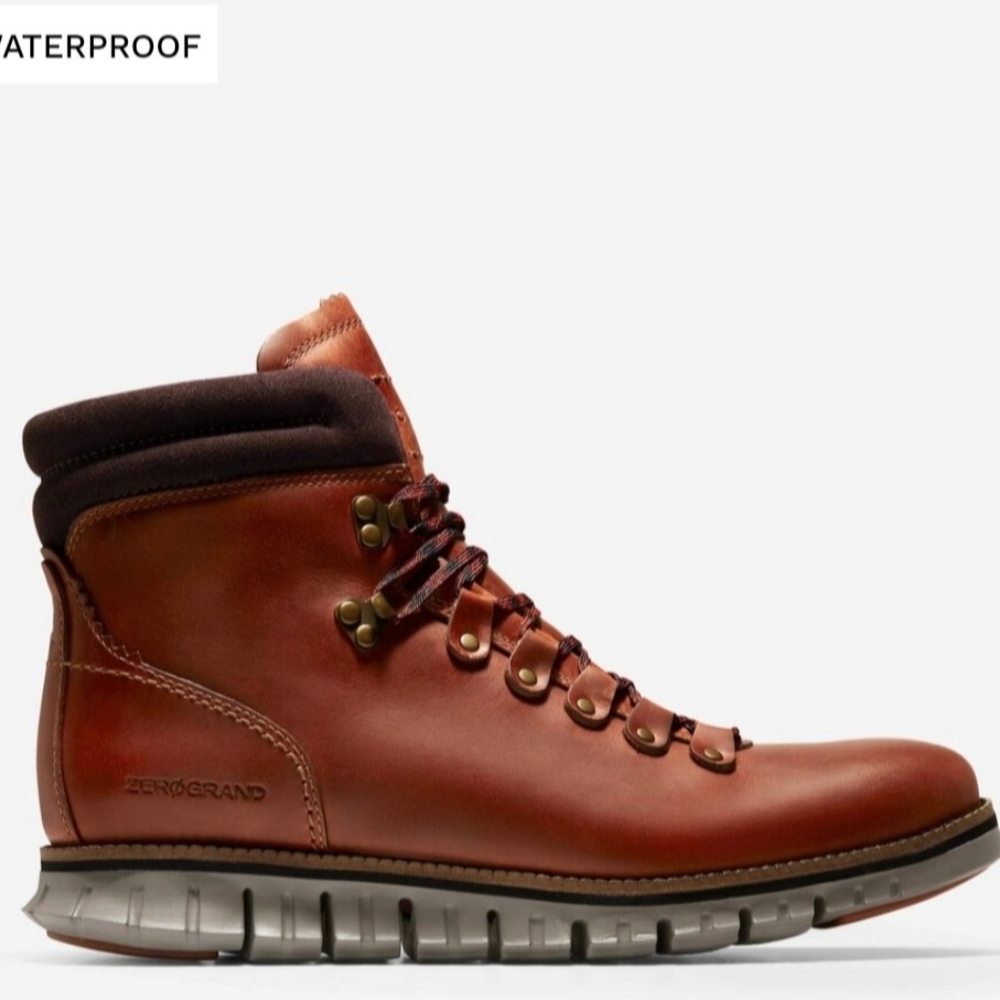 Cole Haan Genuine Leather Waterproof Hiking Boots - Picture 4 of 16
